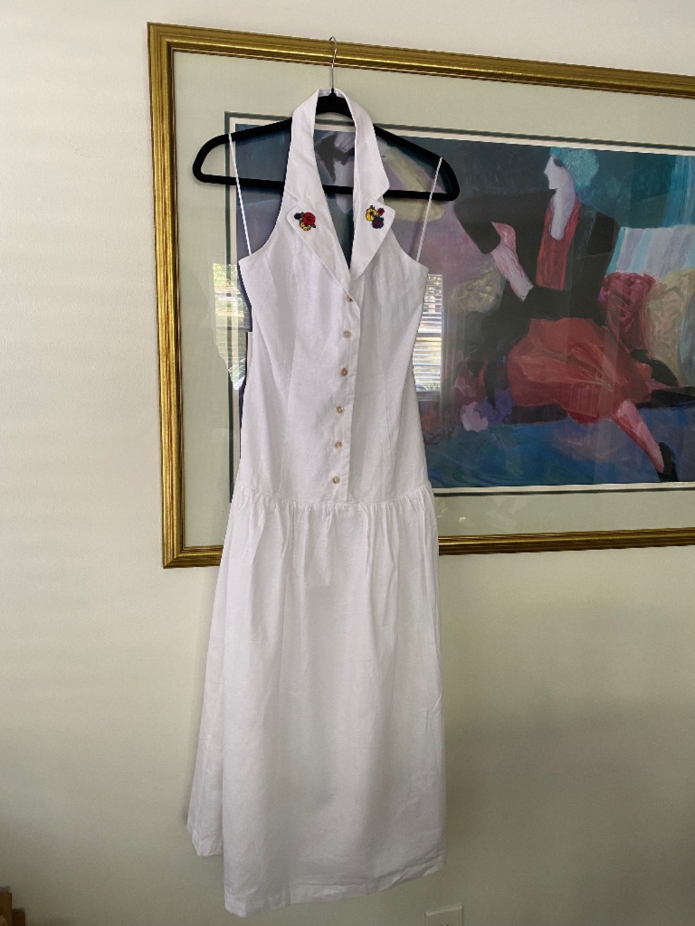 NWT Lisa Says Gah Vaughn Dress Halter Midi Dress Floral Cottage Medium